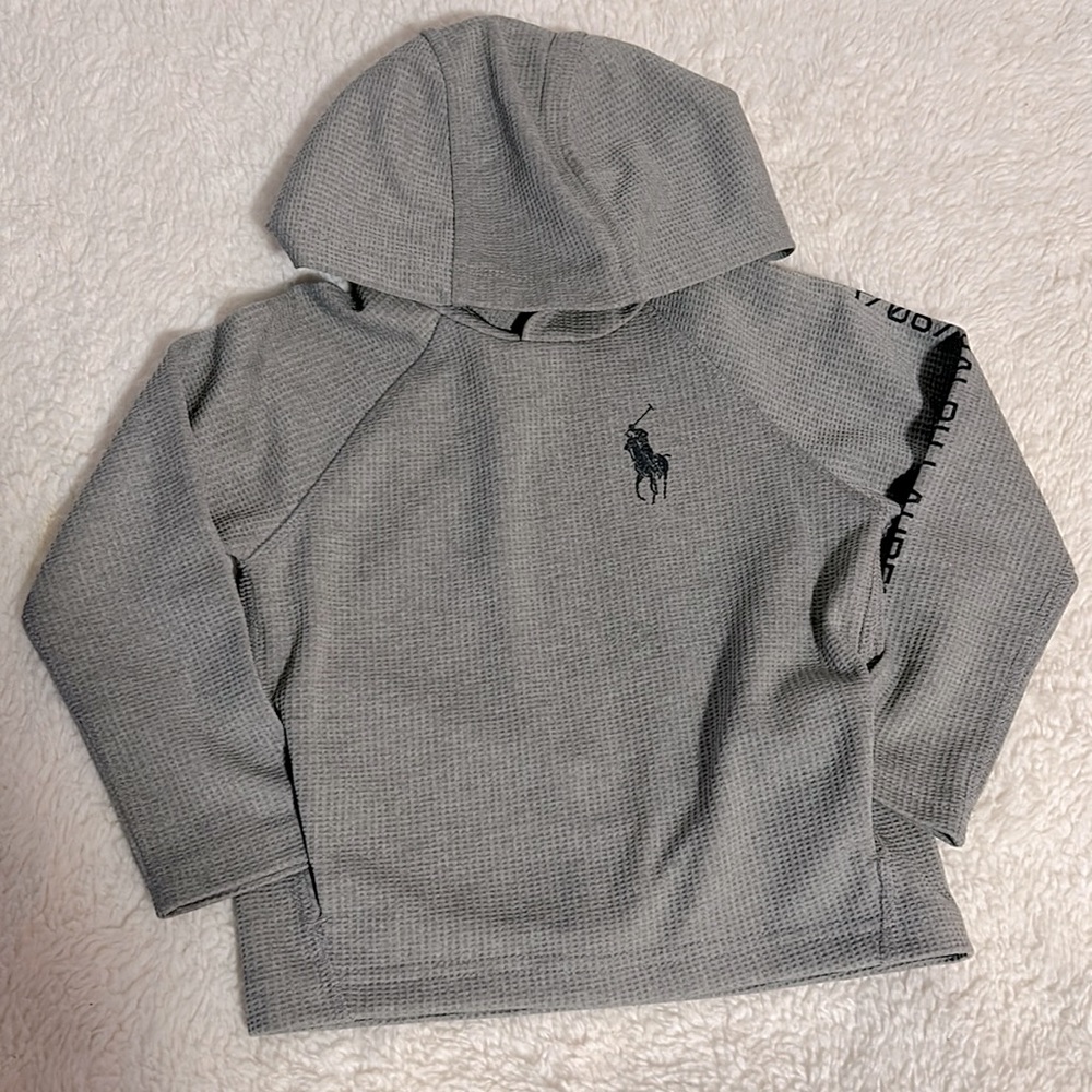 NWOT Polo by Ralph Lauren Waffle Hoodie with Pockets Boys size 2T